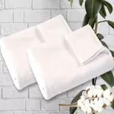 Набір рушників махрових 2 шт ЯР-400 2 сорт 70х140 см білий ТМ Ярослав